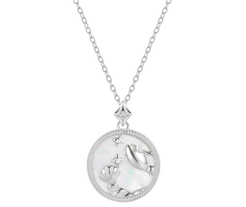 Sterling Silver Zodiac Shell Necklace