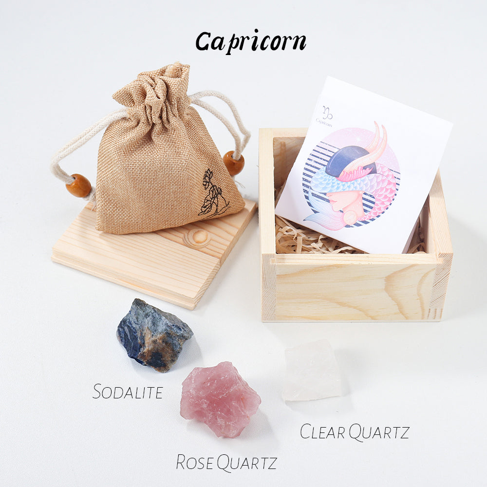 Zodiac Star Sign Crystals in Gift Box