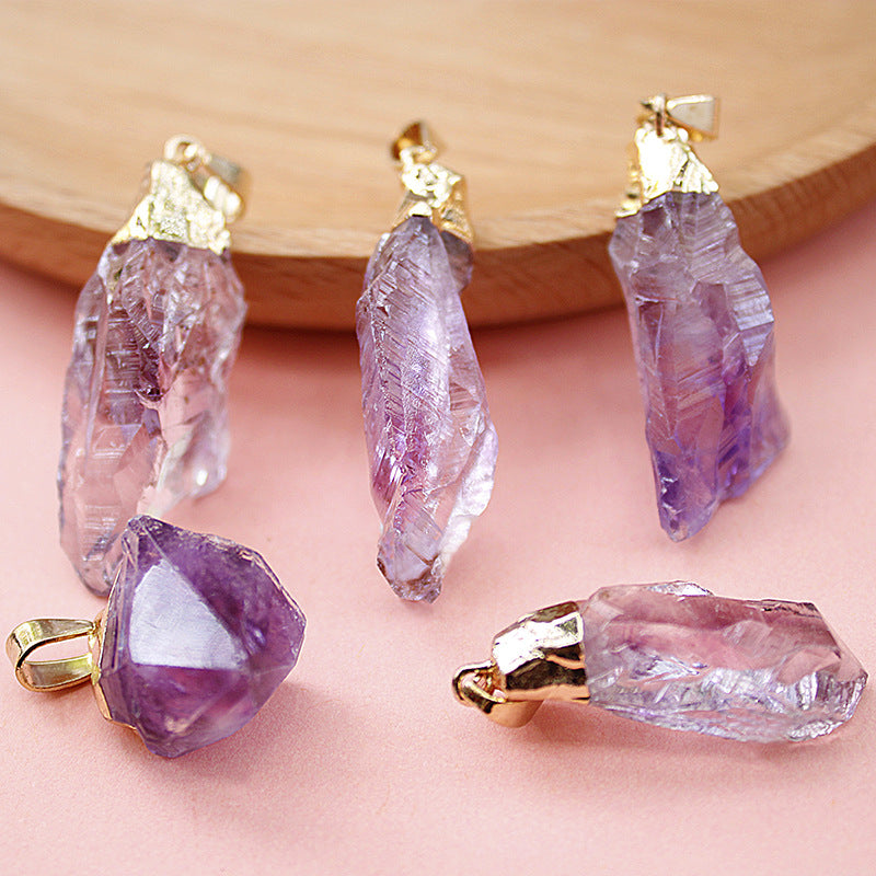 Natural Amethyst Crystal Pendant