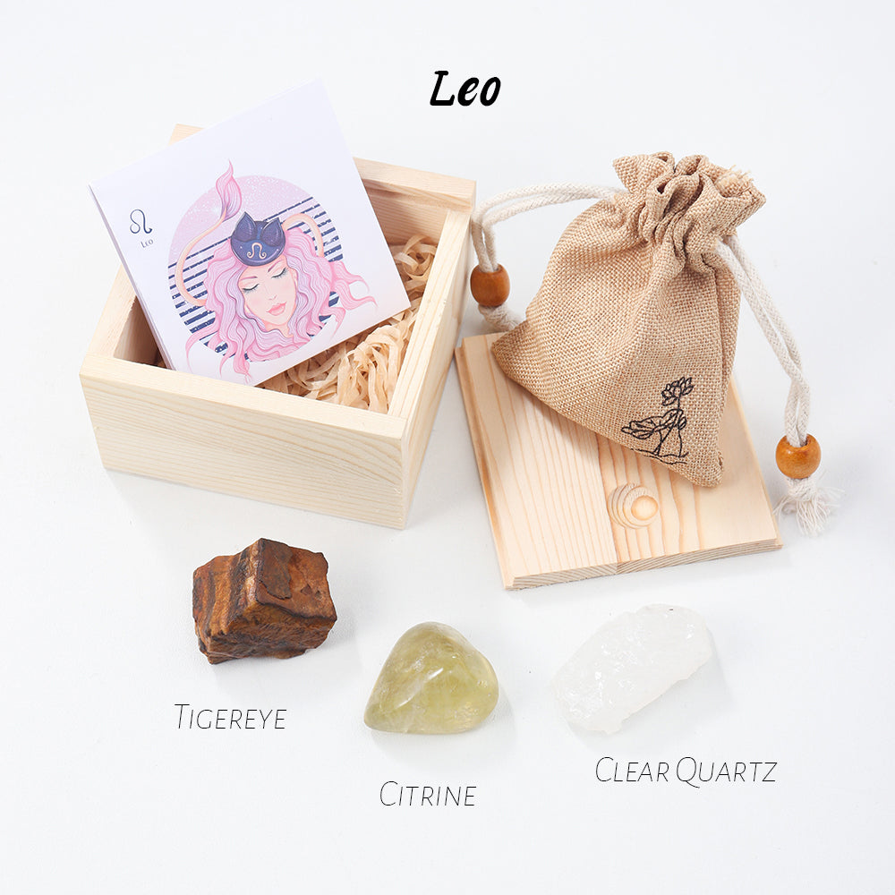 Zodiac Star Sign Crystals in Gift Box