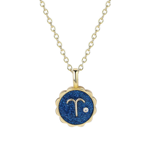 Copper Micro-inlaid Zodiac Necklace