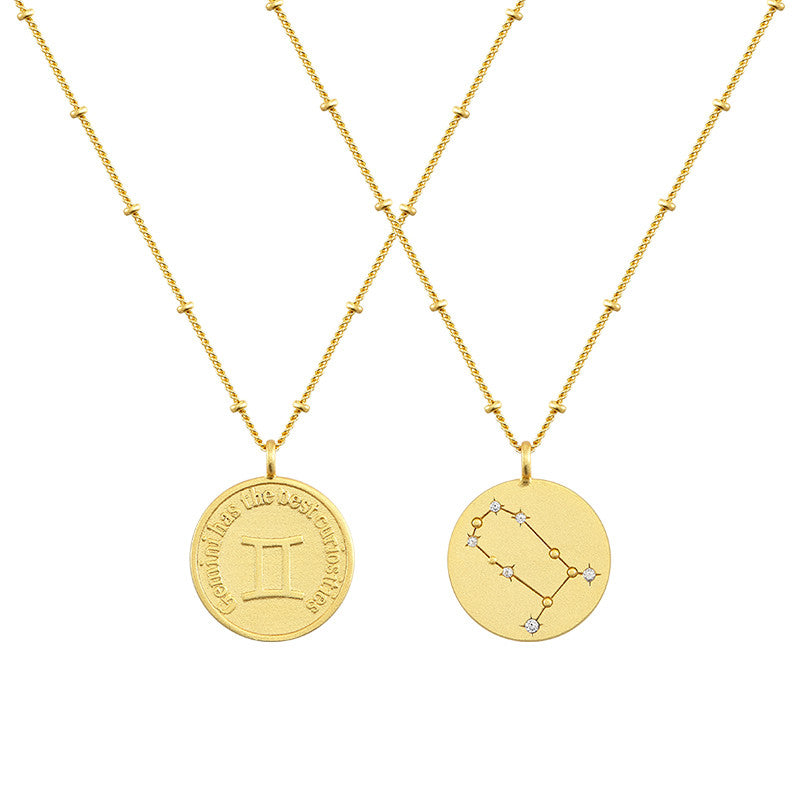 Zodiac coin necklace