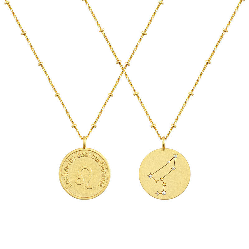 Zodiac coin necklace