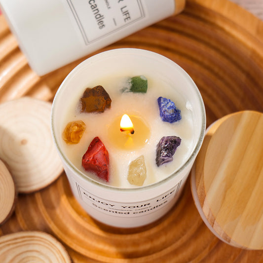 Seven Crystal Aromatherapy Candle