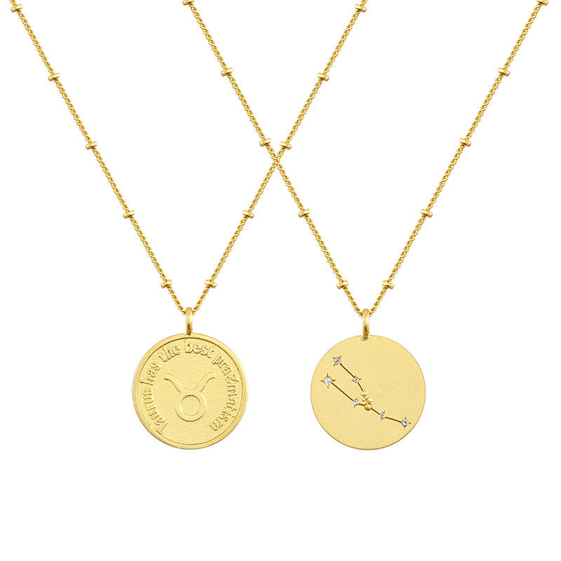 Zodiac coin necklace