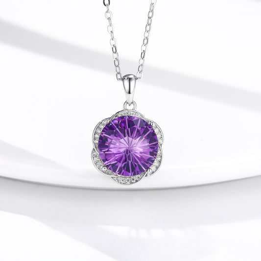 S925 Silver Luxury Amethyst Necklace