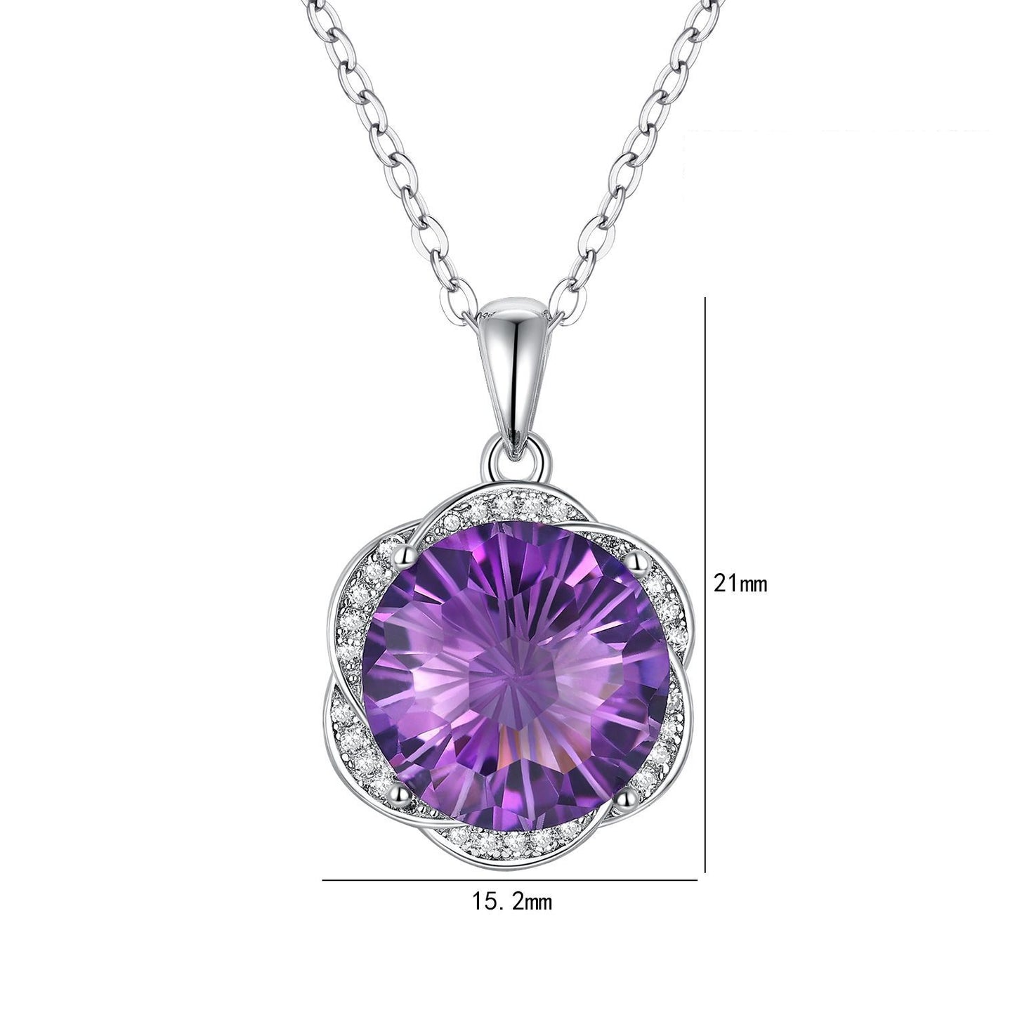 S925 Silver Luxury Amethyst Necklace