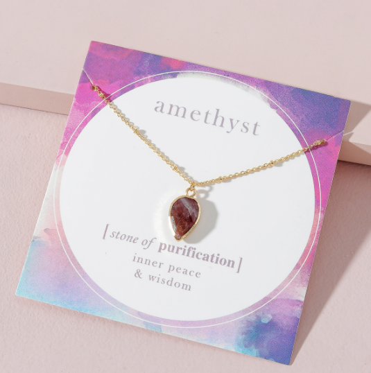 Delicate Amethyst Stone Necklace