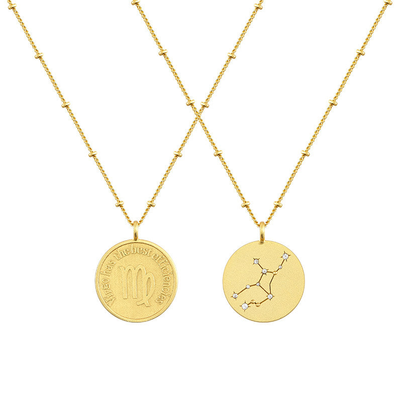 Zodiac coin necklace