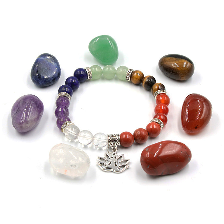 Chakra Stones and Yoga Bracelet Gift Box