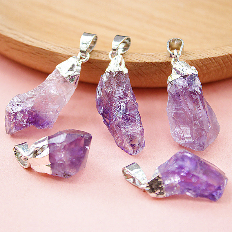 Natural Amethyst Crystal Pendant