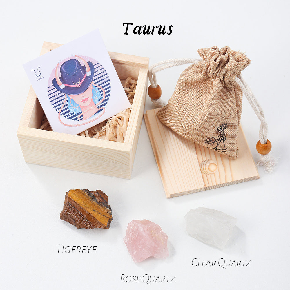 Zodiac Star Sign Crystals in Gift Box