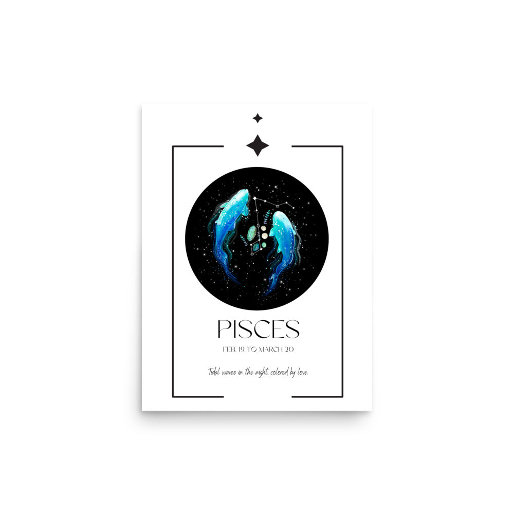 Pisces Zodiac Poster