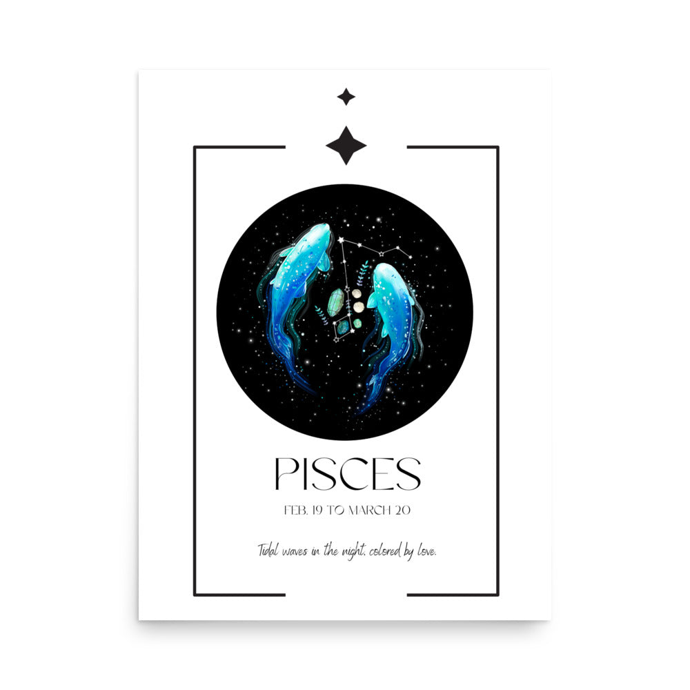 Pisces Zodiac Poster